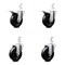Service Caster 4 Inch Hard Rubber Swivel 7/8 Inch Square Stem Caster Total Lock Brakes, 2PK SCC-SQTTL20S414-HRS-78-2-S-2 - alternate 4